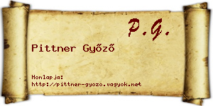 Pittner Győző névjegykártya